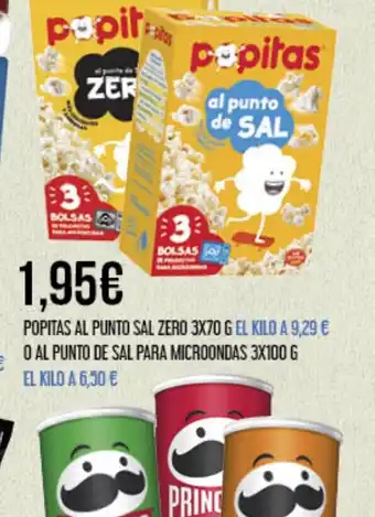 Claudio POPITAS AL PUNTO SAL ZERO 3X70 G EL KILO oferta