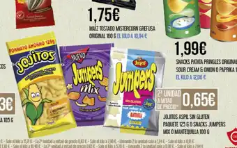 Claudio JOJITOS ASPIL SIN GLUTEN PAQUETE 125 GO SNACKS JUMPERS oferta