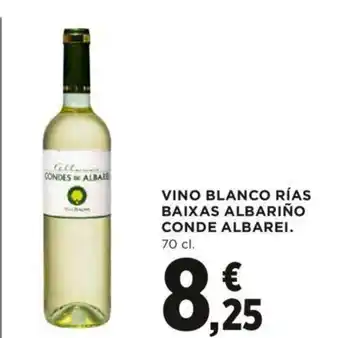 Hipercor Vino Blanco Rías Baixas Albariño Conde Albarei 70 cl oferta