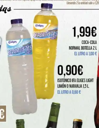 Claudio ISOTÓNICO IFA ELIGES LIGHT LIMÓN O NARANJA 1,5 L. EL LITRO A 0,60 € oferta