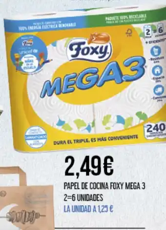 Claudio PAPEL DE COCINA FOXY MEGA 3 oferta