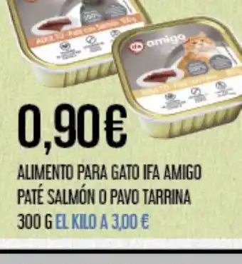 Claudio ALIMENTO PARA GATO IFA AMIGO PATÉ SALMÓN O PAVO TARRINA oferta