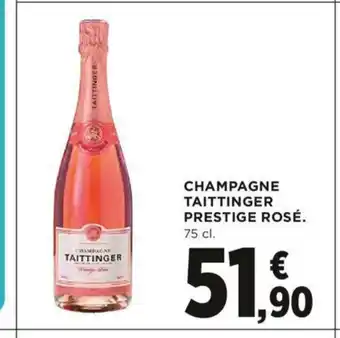 Hipercor Champagne Taittinger Prestige Rosé 75 cl. oferta