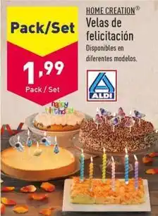 ALDI Home creation - velas de felicitación oferta