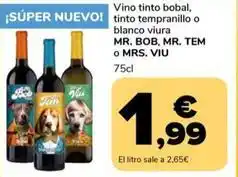Supeco Mr. bob - vino tino bobal oferta