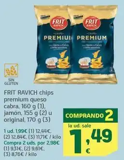 HiperDino Frit ravich - chips premium queso cabra oferta