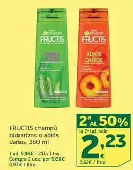 HiperDino Fructis - champú hidrarizos o adiós daños oferta