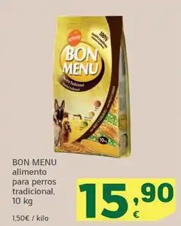 HiperDino Bon menu - alimento para perros tradicional oferta
