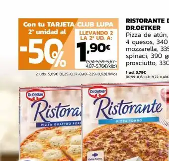 Supermercados Lupa Pizza oferta