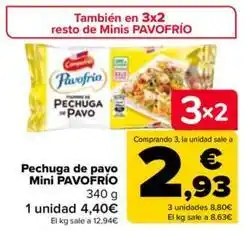 Carrefour Pavofrío - pechuga de pavo mini oferta