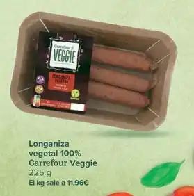 Carrefour Carrefour veggie - longaniza vegetal 100% oferta