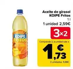 Carrefour Koipe - aceite de girasol fritos oferta