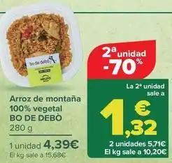 Carrefour Bo de debò - arroz de montaña 100% vegetal oferta