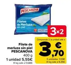 Carrefour Pescanova - filete de merluza sin piel oferta