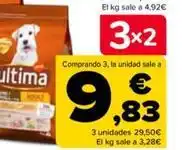 Carrefour Última - alimento seco para perros mini pollo o buey oferta