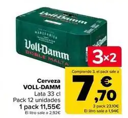 Carrefour Voll-damm - cerveza oferta
