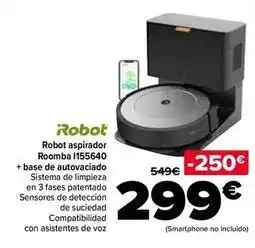 Carrefour Robot aspirador roomba i155640 + base de autovaciado oferta