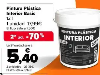 Carrefour Pintura plástica interior basic oferta