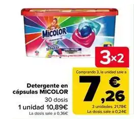 Carrefour Micolor - detergente en cápsulas oferta