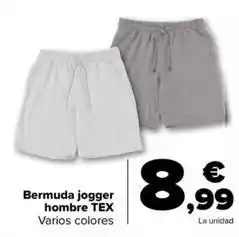 Carrefour Tex - bermuda jogger hombre oferta