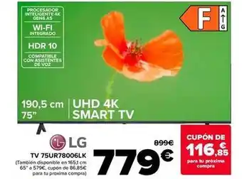 Carrefour Lg - tv 75ur78006lk oferta