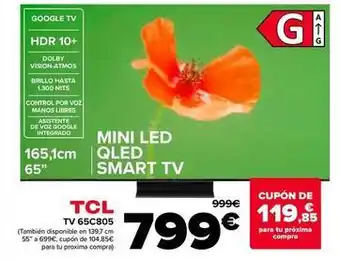Carrefour Tcl - tv 65c805 oferta