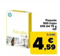 Carrefour Hp - paquete 500 hojas din a4 75 g oferta