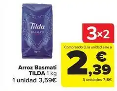 Carrefour Market Tilda - arroz basmati oferta