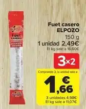 Carrefour Market Elpozo - fuet casero oferta