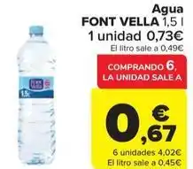 Carrefour Market Font vella - agua oferta