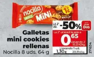 Dia Nocilla - galletas mini cookies rellenas oferta
