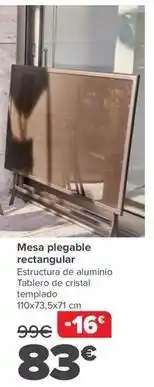 Carrefour Mesa plegable rectangular oferta