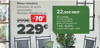 Carrefour Mesa mosaico oferta