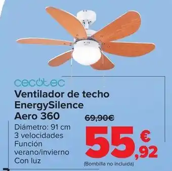Carrefour Cecotec - ventilador de techo energysilence aero 360 oferta
