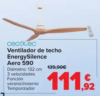 Carrefour Cecotec - ventilador de techo energysilence aero 590 oferta