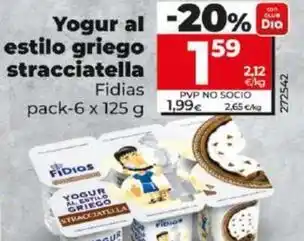 Dia Fidias - yogur al estilo griego stracciatella oferta