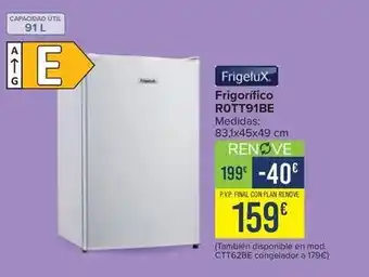 Carrefour Frigelux - frigorífico r0tt91be oferta