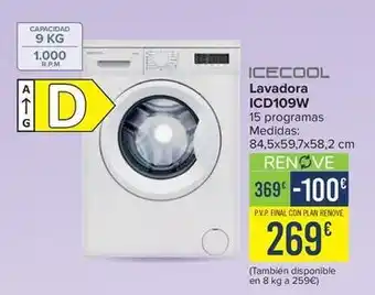 Carrefour Icecool - lavadora icd109w oferta