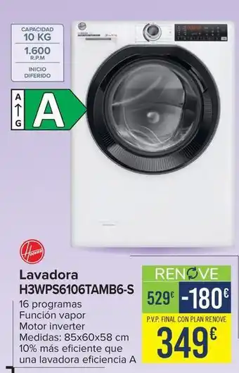 Carrefour Hoover - lavadora h3wps6106tamb6-s oferta