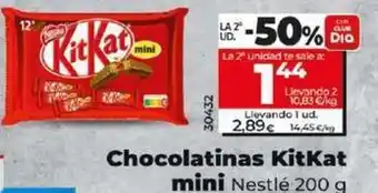 Dia Nestlé - chocolatinas kit kat mini oferta