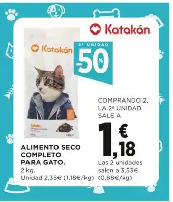 Hipercor Alimento Seco Completo Para Gato 2 kg oferta
