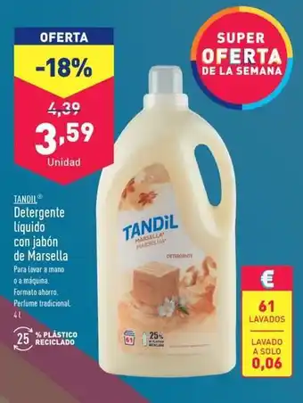 ALDI Tandil - detergente liquido con jabon de marsella oferta