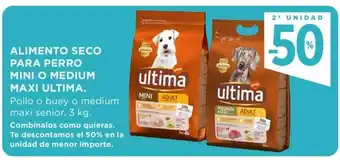Hipercor Alimento Seco Para Perro Mini O Medium Maxi Ultima 3 kg. oferta