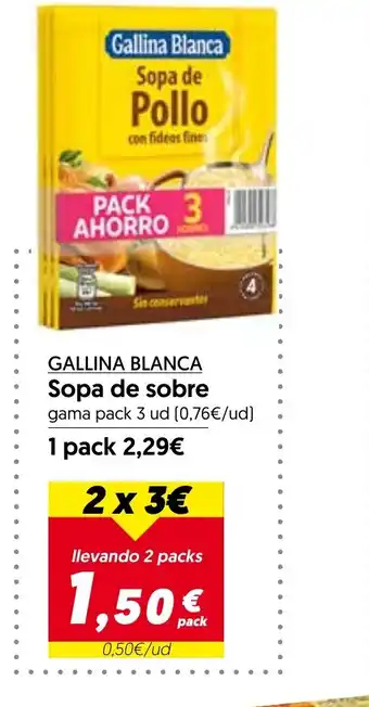 Hiper Usera Sopa de sobre oferta