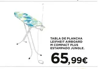 Hipercor Tabla De Plancha Leifheit Airboard M Compact Plus Estampado Jungle oferta