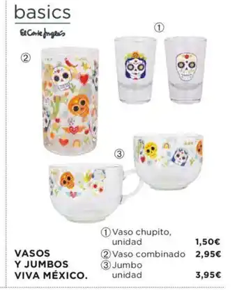 Hipercor basics Vasos Y Jumbos Viva México oferta