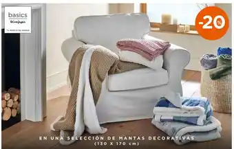 Hipercor basics En Una Seleccion De Mantas Decorativas 130 x 170 cm oferta