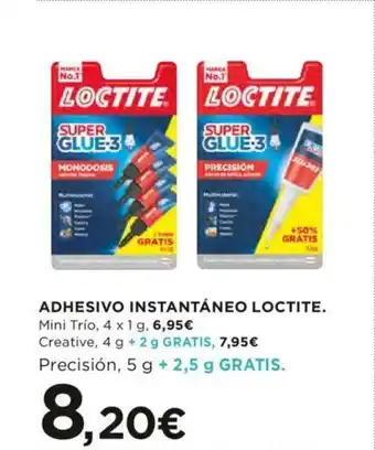 Adhesivo Instantáneo Loctite 5g + 2,5 g Gratis