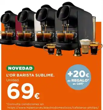 Hipercor Novedad L'Or Barista Sublime oferta
