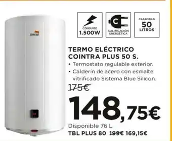 Hipercor Termo Eléctrico Cointra Plus 50 S. oferta